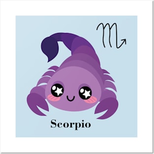 Scorpio Zodiac Sign Cute Posters and Art